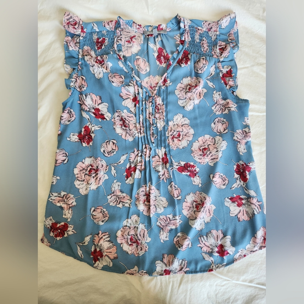 Floral Blue Skirt - Picture 2 of 5